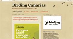 Desktop Screenshot of blog.birdingcanarias.com